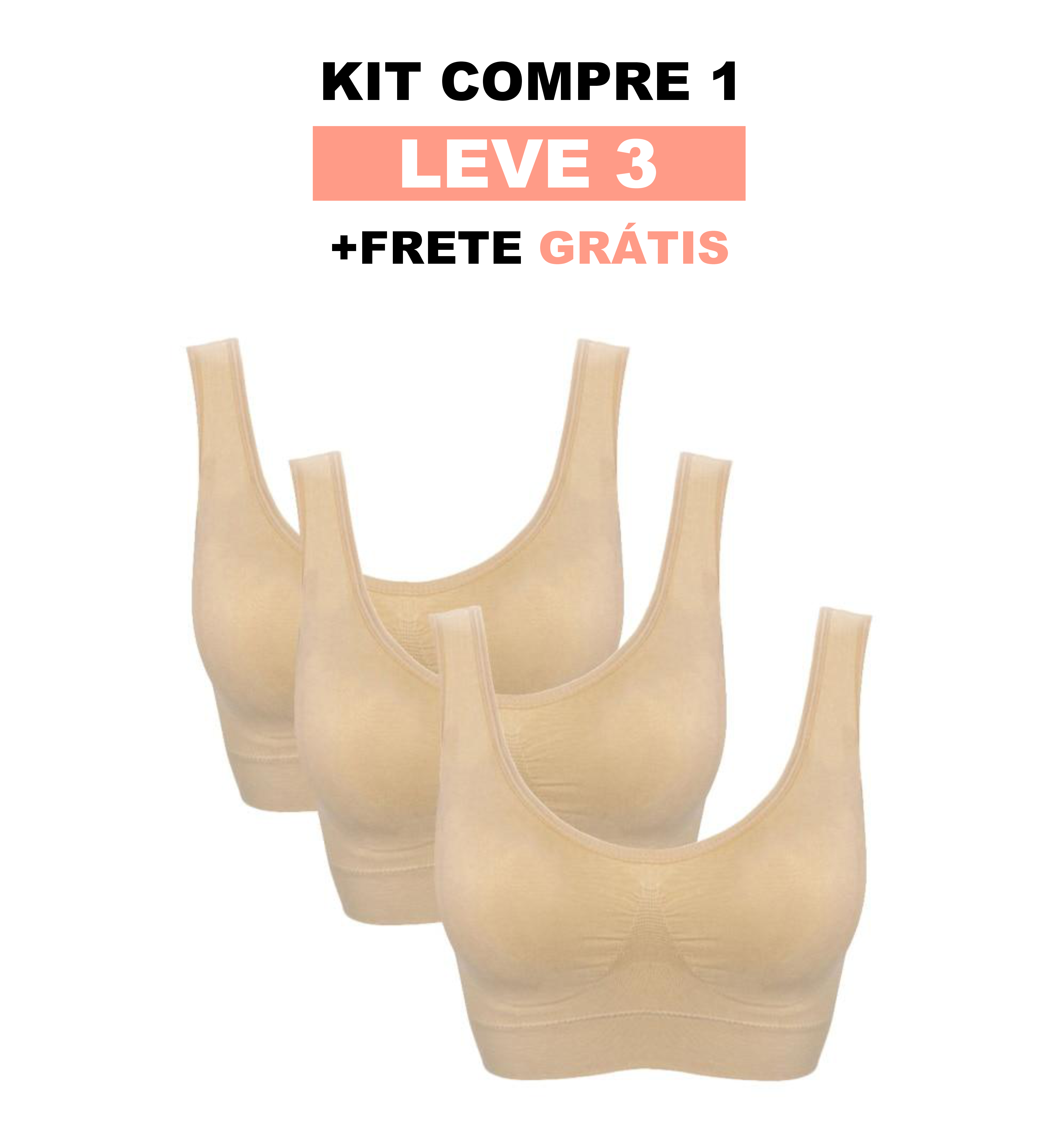 Kit 3 unidades - Sutiã Daily Comfort